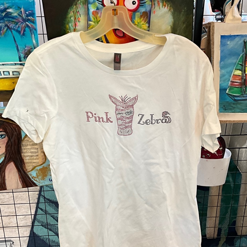 Pink Zebra Cream Short Sleeve Tee